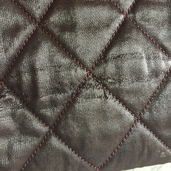 Chanel Paris Biarritz canvas tote chocolate bar brown - Picture 10 of 15